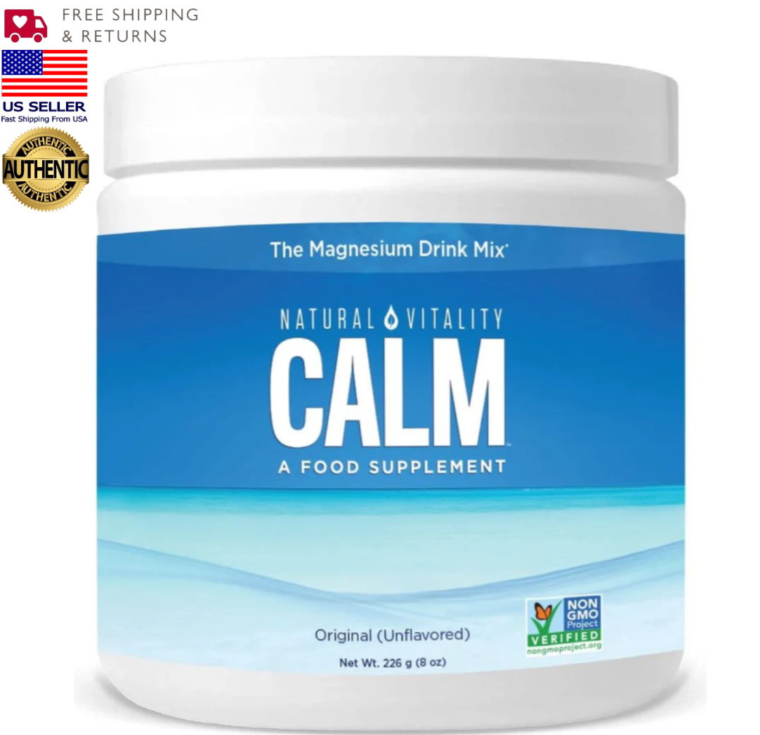 Natural Vitality Calm Magnesium Powder | 8oz Unflavored Supplement | EXP 10/2027