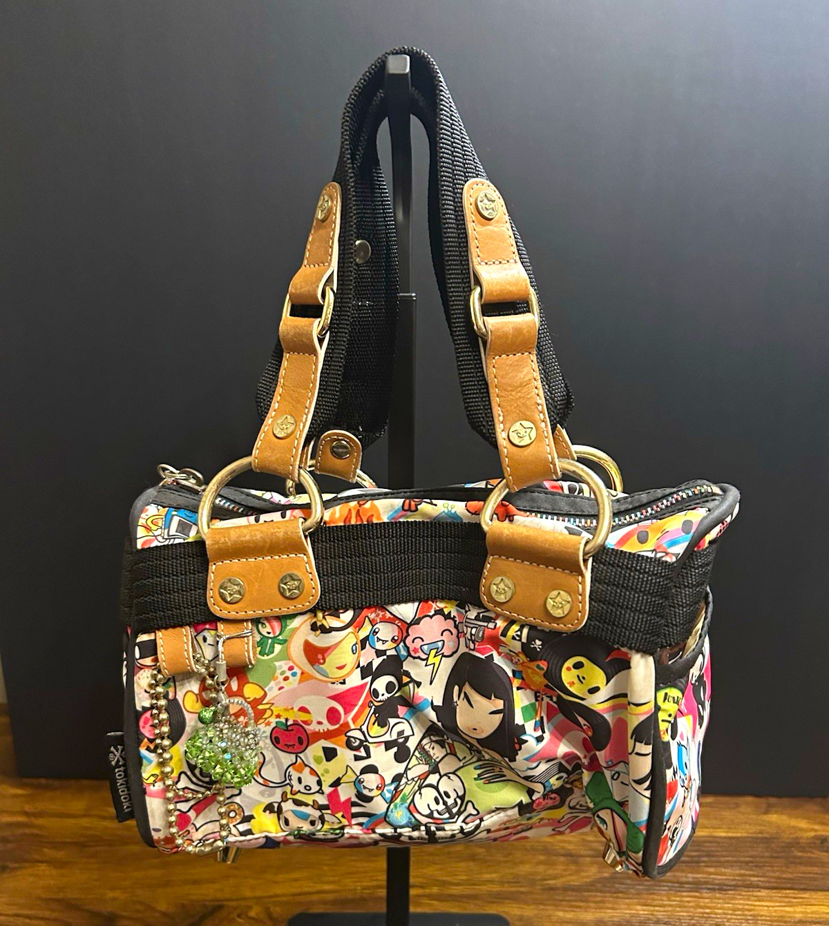 TokiDoki x Lesportsac 2009 Ragazza Discoteca print mini satchel rare
