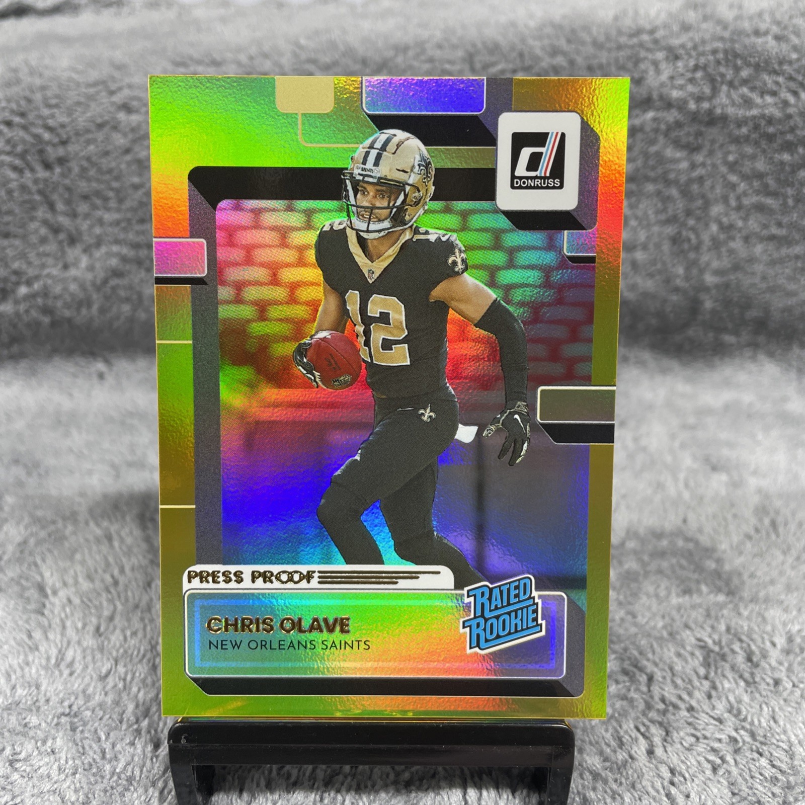 2022 Panini Donruss CHRIS OLAVE Rated Rookie Gold HOLO Foil Press Proof #309 RC 2022 Panini Donruss CHRIS OLAVE Rated Rookie Gold HOLO Foil Press Proof #309 RC