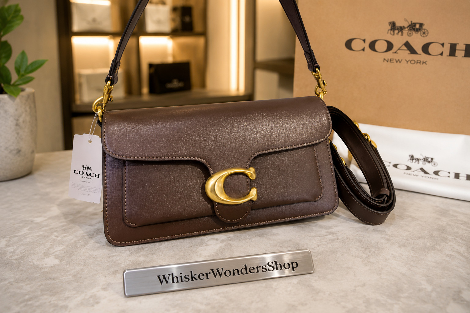 COACH CCX04 B4MPL Tabby Shoulder Bag 26 Genuine Grain Leather  Maple Brown  New