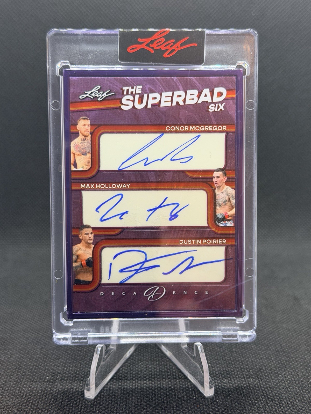 2026 Leaf Decadence SUPERBAD SIX /5 Conor McCgregor, Holloway, Poirier, + Autos 2026 Leaf Decadence SUPERBAD SIX /5 Conor McCgregor, Holloway, Poirier, + Autos