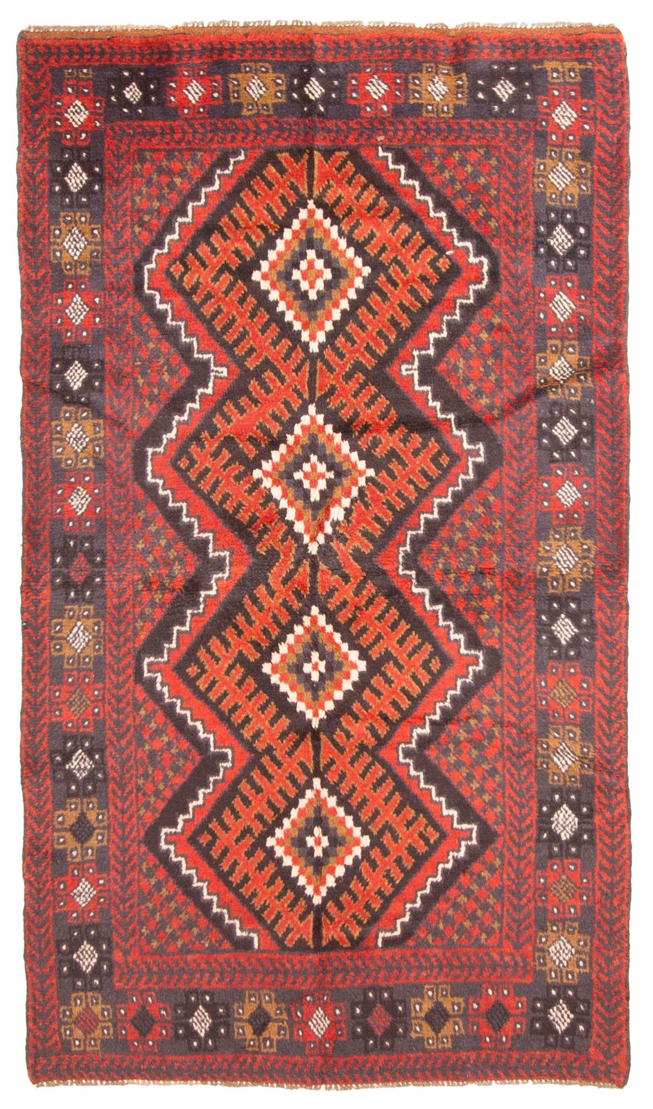 Traditional Vintage Hand-Knotted Area Rug 3'7