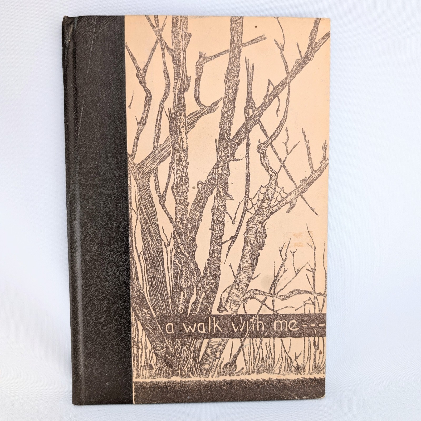 Gwen Frostic A Walk With Me Vintage 1958 Hardcover Nature Art Illustrated Book
