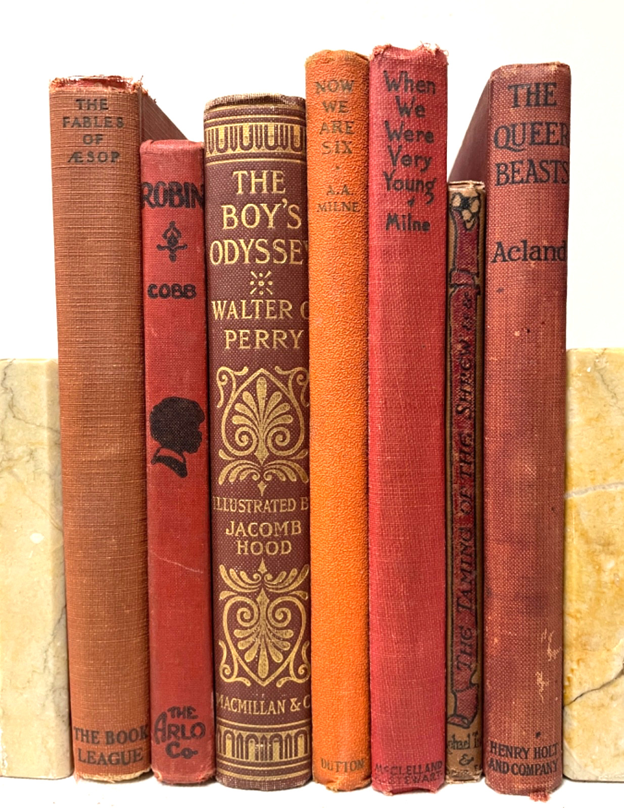 Antique Decorative Children’s Books Lot 7 Illustrated Aesop Milne Fairy Tales