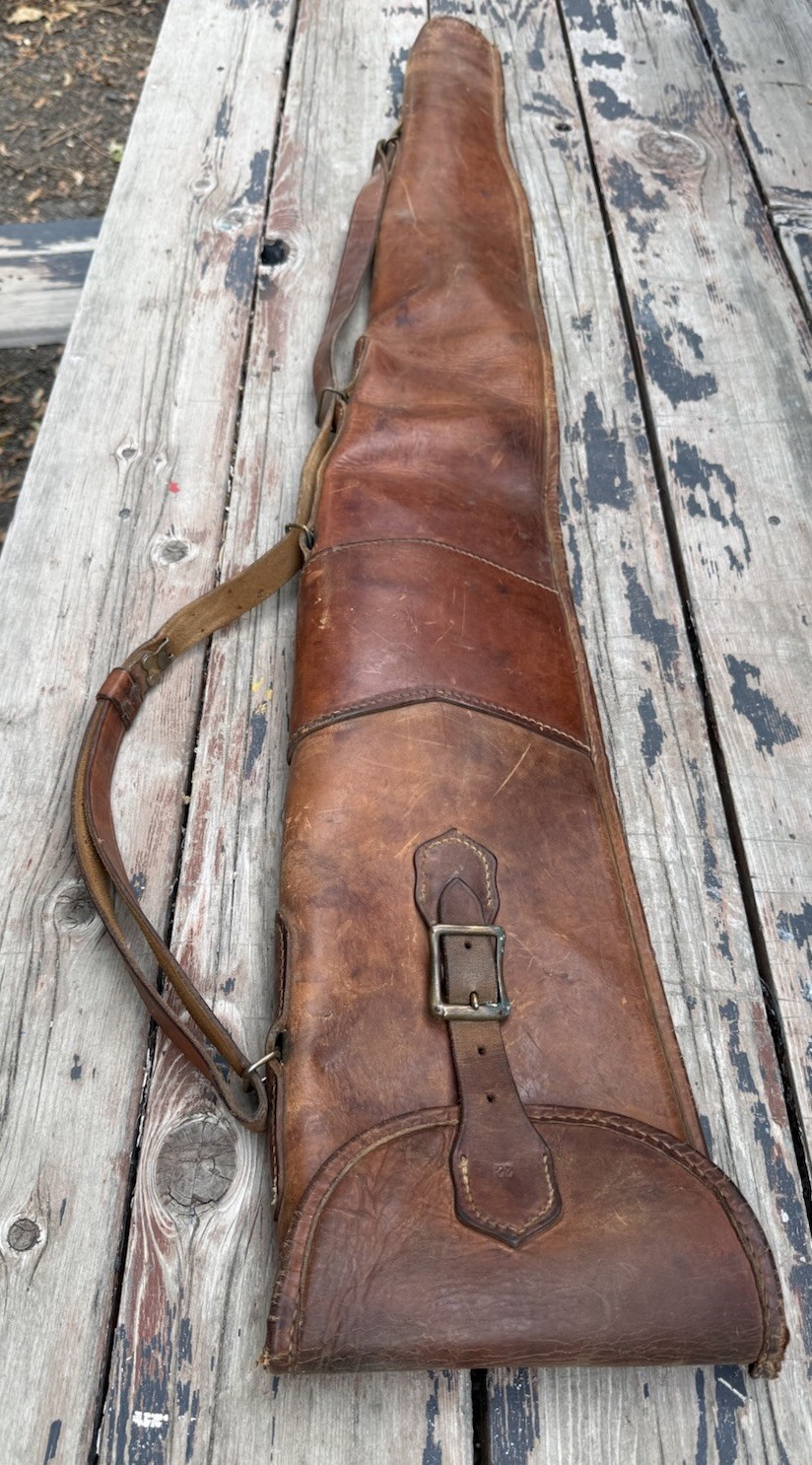 VTG 50s Rare Brauer Bros Leather Shotgun Rifle Case 46” St. Louis VTG 50s Rare Brauer Bros Leather Shotgun Rifle Case 46” St. Louis