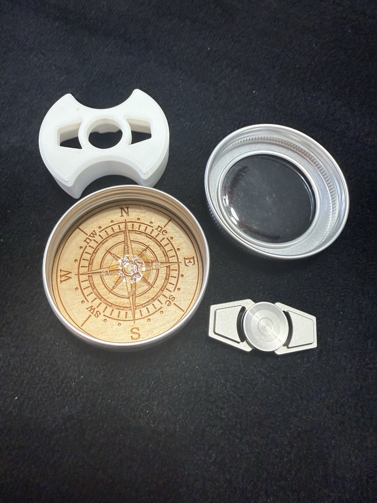 Zerofeud Compass Micro Fidget Spinner Stainless Steel EDC Full Complete Set Rare Zerofeud Compass Micro Fidget Spinner Stainless Steel EDC Full Complete Set Rare
