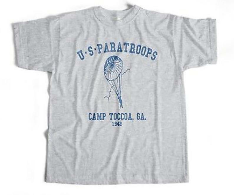 Band of Brothers Shirt T Army US Paratroops Camp Toccoa World War WWII NEW Band of Brothers Shirt T Army US Paratroops Camp Toccoa World War WWII NEW