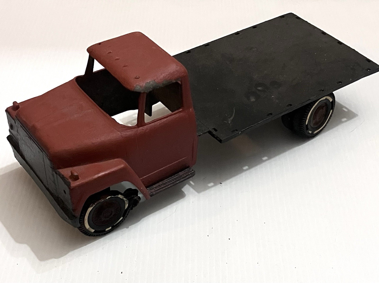 Vtg Ertl Flatbed Toy Truck 1/16 Diecast Steel Metal 1960s Farm Harvest Decor