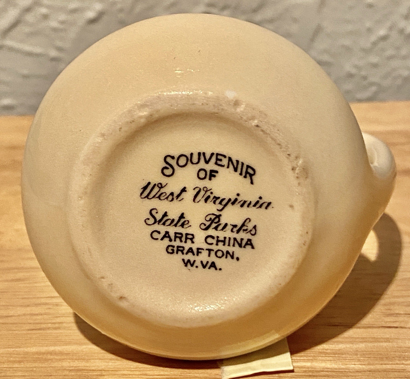 Vintage WV State Parks Creamer        Carr China