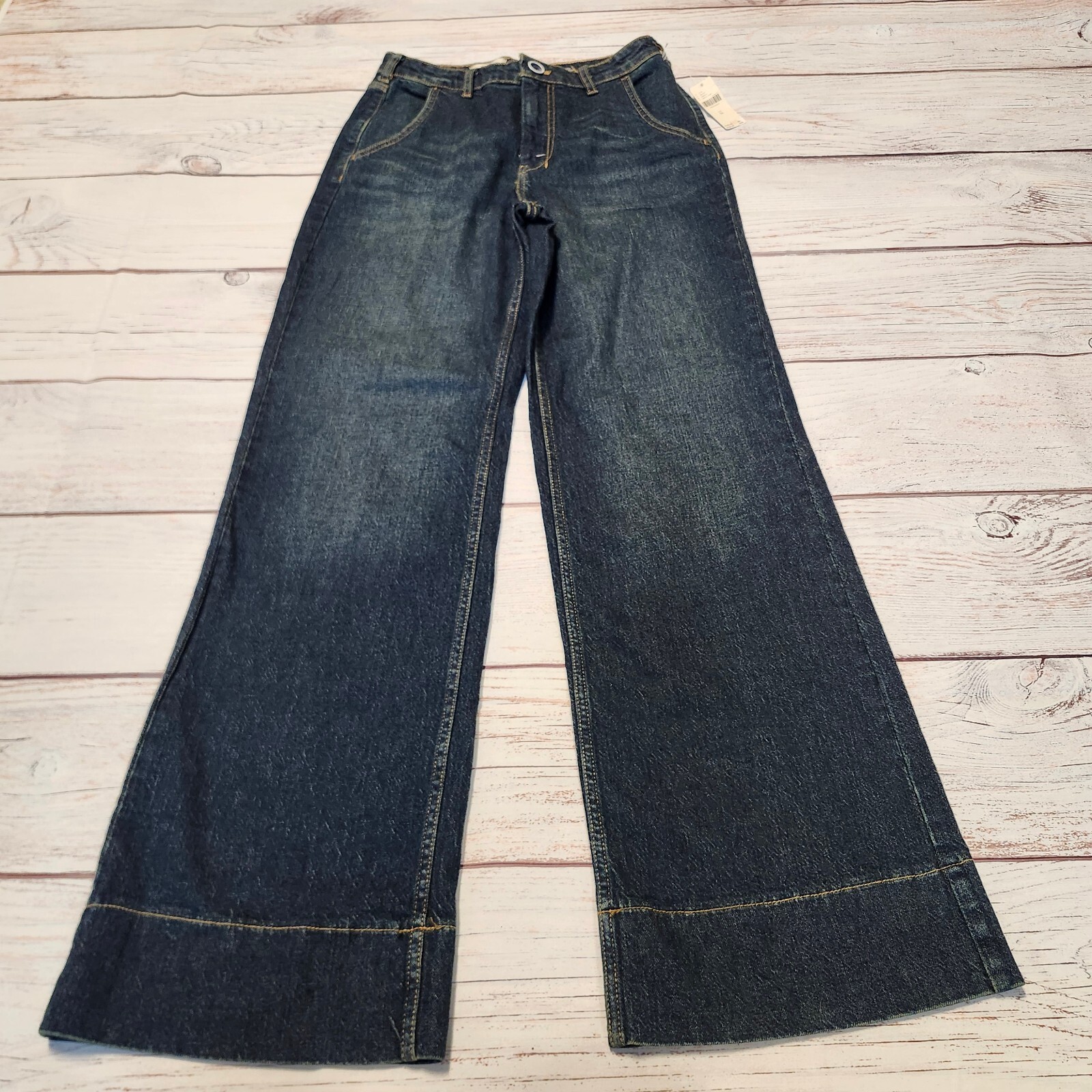 Anthropologie Pilcro Straight-Leg Dark Wash Denim Jeans Size 26 NWT Anthropologie Pilcro Straight-Leg Dark Wash Denim Jeans Size 26 NWT