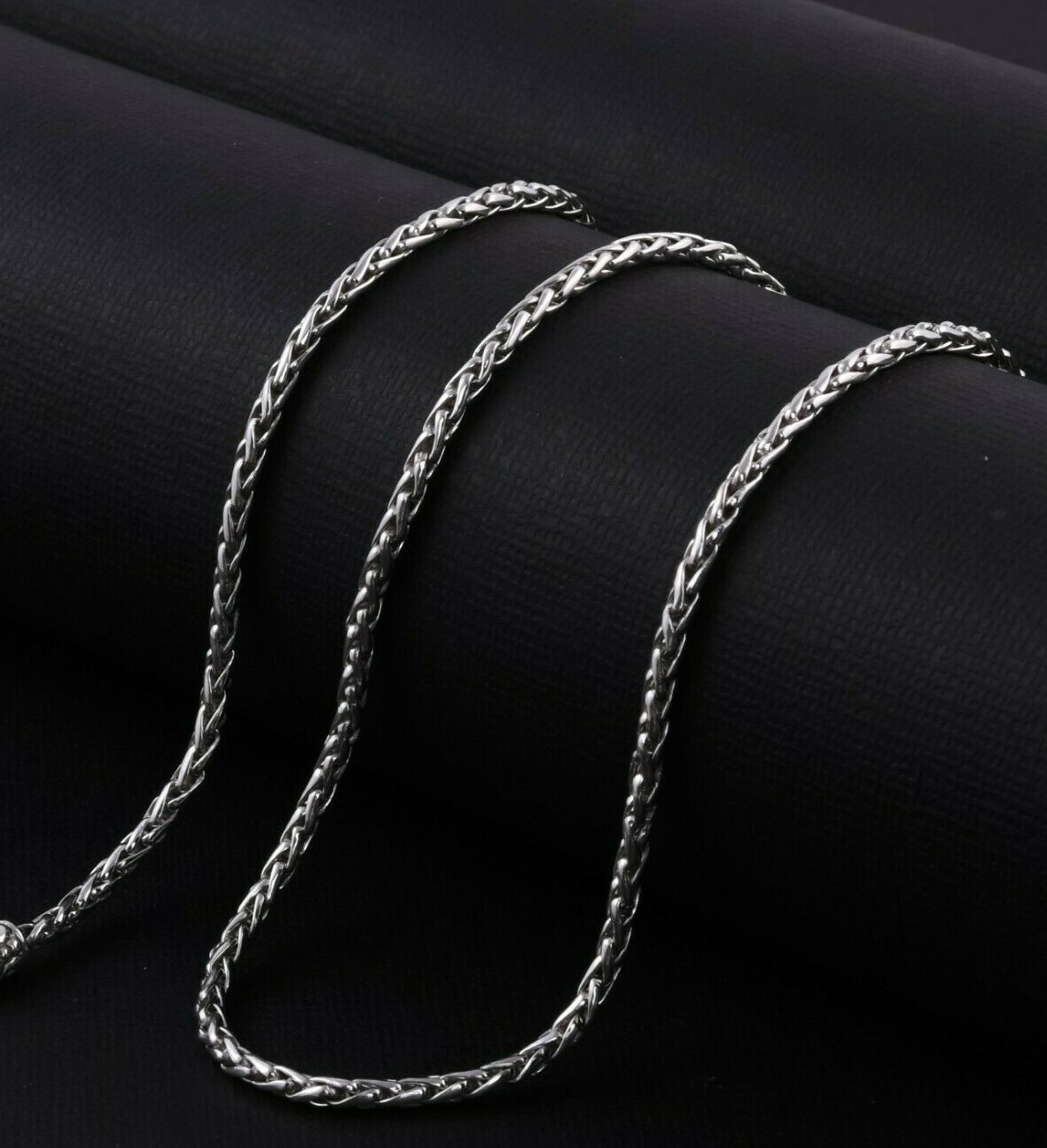 handmade 2.5 mm byzantine bali wheat chain necklace in 925 sterling silver