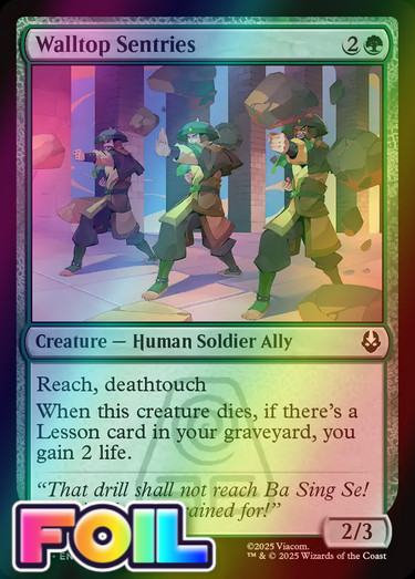 x1 Walltop Sentries FOIL TLA Avatar MTG 202 M/NM 1x