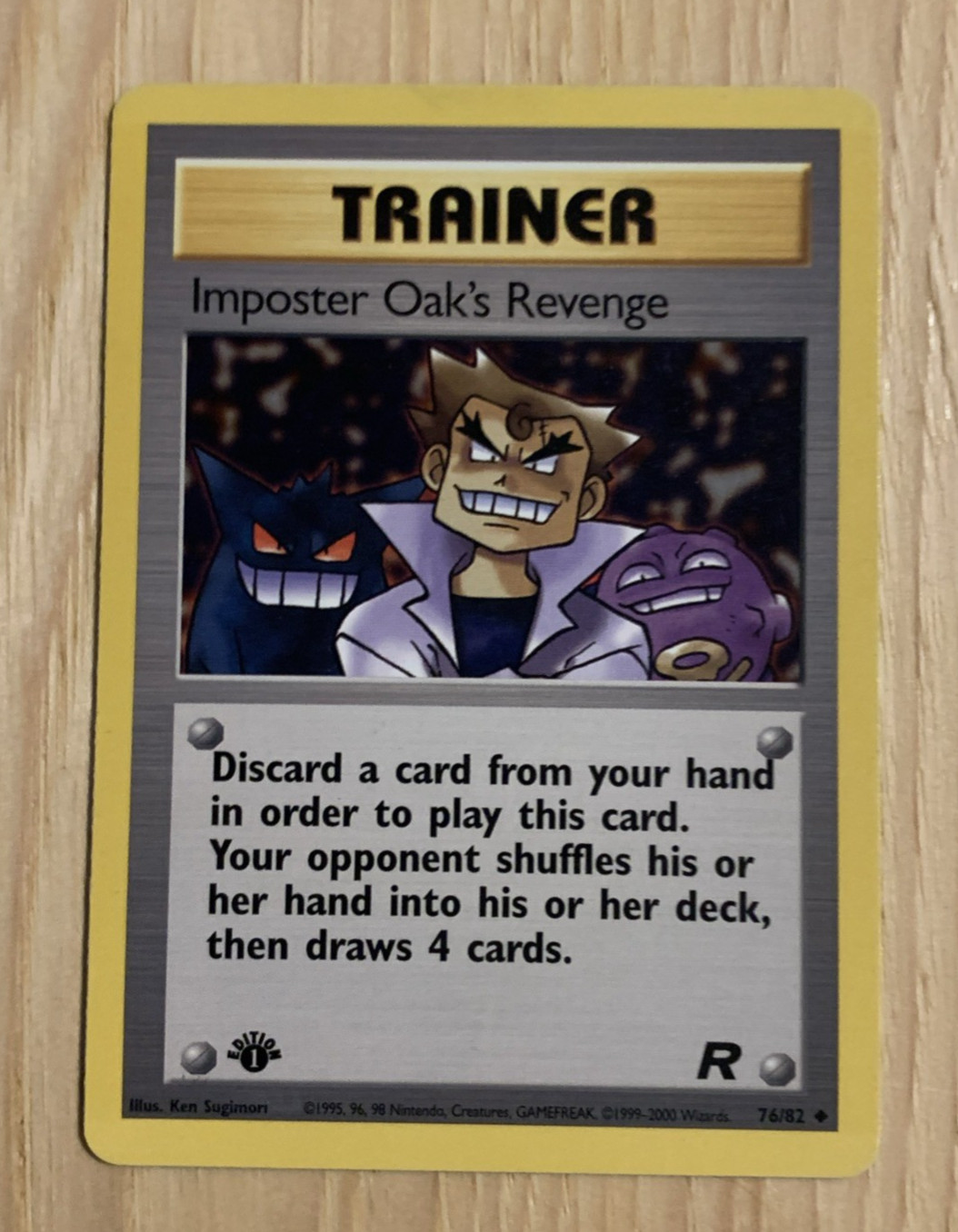 2000 Imposter Oak\'s Revenge 76/82 1st Edition WOTC Team Rocket Pokemon LP 2000 Imposter Oak\'s Revenge 76/82 1st Edition WOTC Team Rocket Pokemon LP