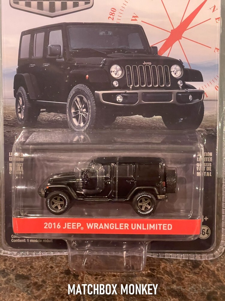 Greenlight 70th Anniversary 2016 Jeep Wrangler Unlimited Black 4 Door JK NEW