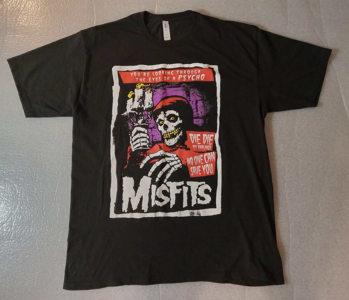 Misfits Psycho T-Shirt Men Size-XL  Regular  One Sided -Danzig Samhain Graves