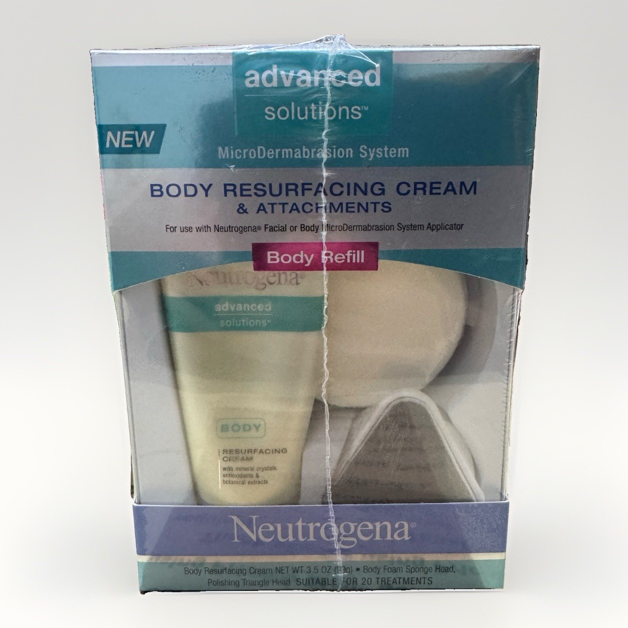 neutrogena advanced solutions body resurfacing cream & attachments sealed box neutrogena advanced solutions body resurfacing cream & attachments sealed box