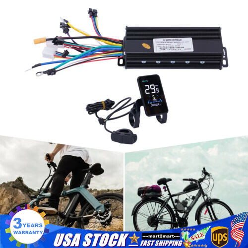 1200W 48V Electric Bicycle eBike Scooter Brushless Controller Kit LCD Display