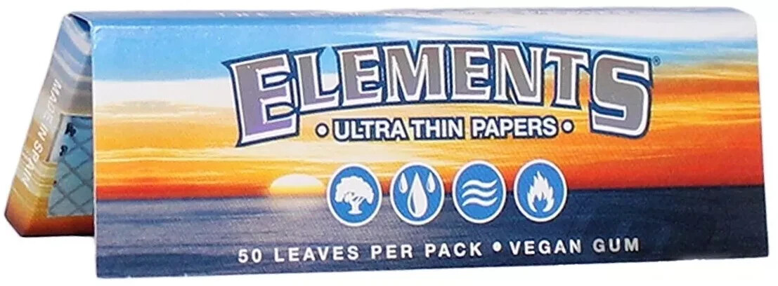 Elements Ultra Thin Rolling Papers NEW-NO Magnet 50/LVS Elements Ultra Thin Rolling Papers NEW-NO Magnet 50/LVS