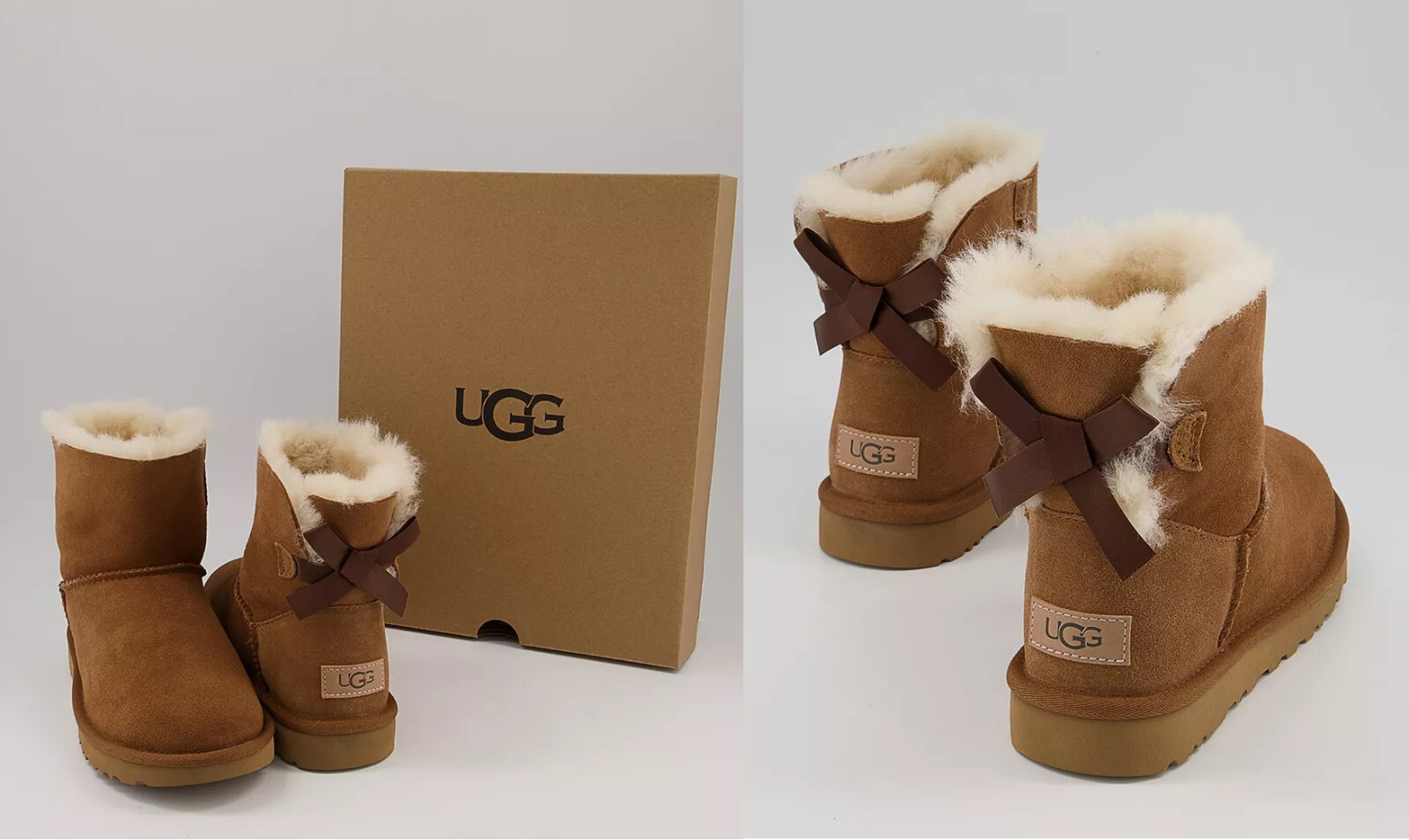 New  100% UGG Brand  1016501  Mini Bailey Bow II Women's Boots Shoes Chestnut