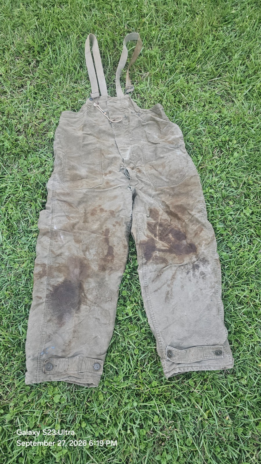 Vintage WWII US Navy USN N-1 Deck Pants Overalls Jungle Cloth Distressed Size M Vintage WWII US Navy USN N-1 Deck Pants Overalls Jungle Cloth Distressed Size M