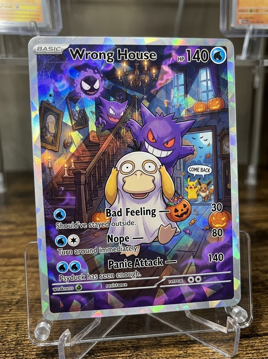Wrong House Psyduck Holographic for Gift / Display