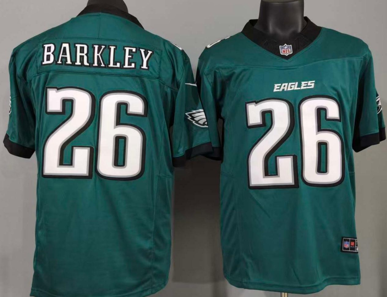 Tariffs​ Free PHI Eagles #26 Sequin Barkley FUSE Sewn Stitched Jersey.