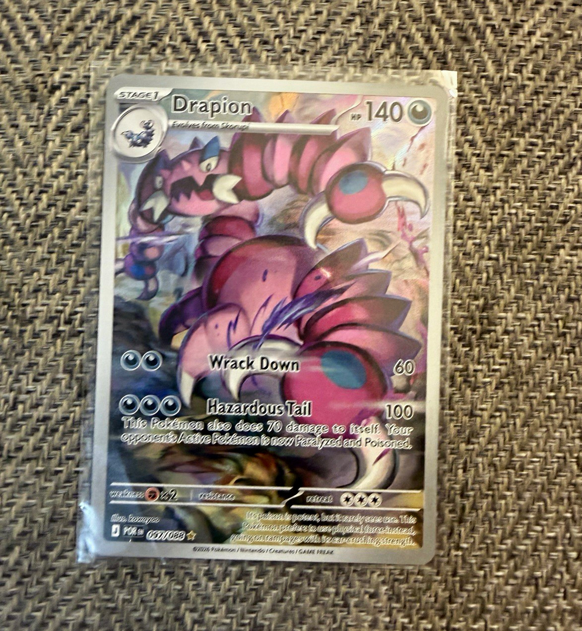 Pokémon TCG – Drapion V 182/196 Ultra Rare Full Art Holo Lost Origin 210 HP Pokémon TCG – Drapion V 182/196 Ultra Rare Full Art Holo Lost Origin 210 HP