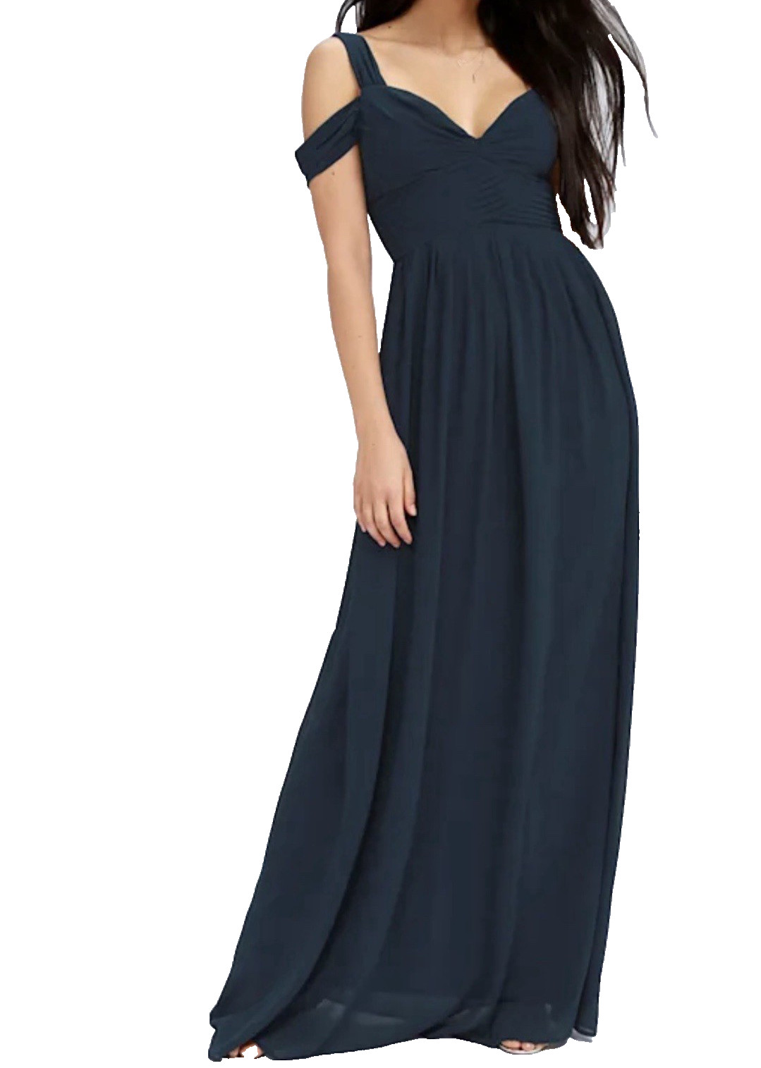 NWT Lulu’s Sz XS Navy Blue Make Me Move Maxi Bridesmaid Prom Dress Flowy Slit NWT Lulu’s Sz XS Navy Blue Make Me Move Maxi Bridesmaid Prom Dress Flowy Slit