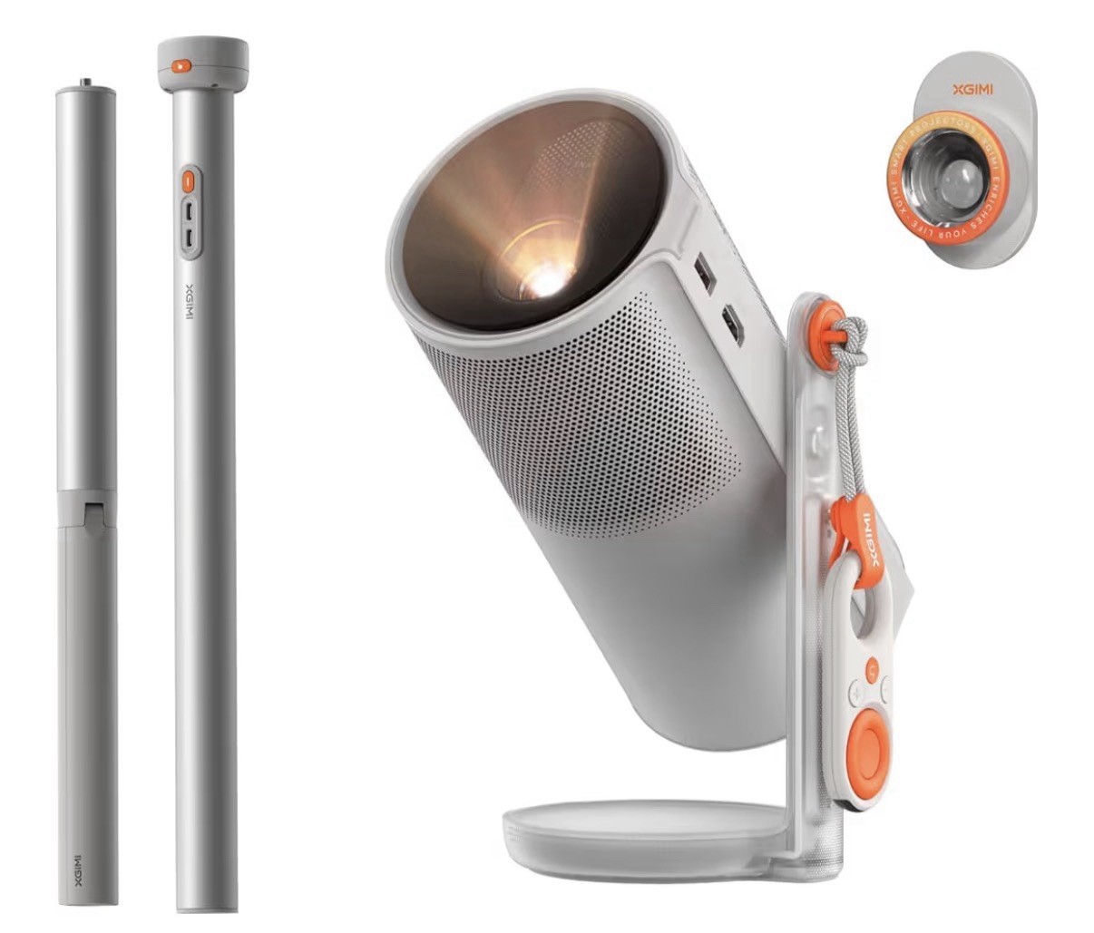 XGIMI MoGo 4 Portable Projector with 360° PowerBase Stand, Google TV Netflix