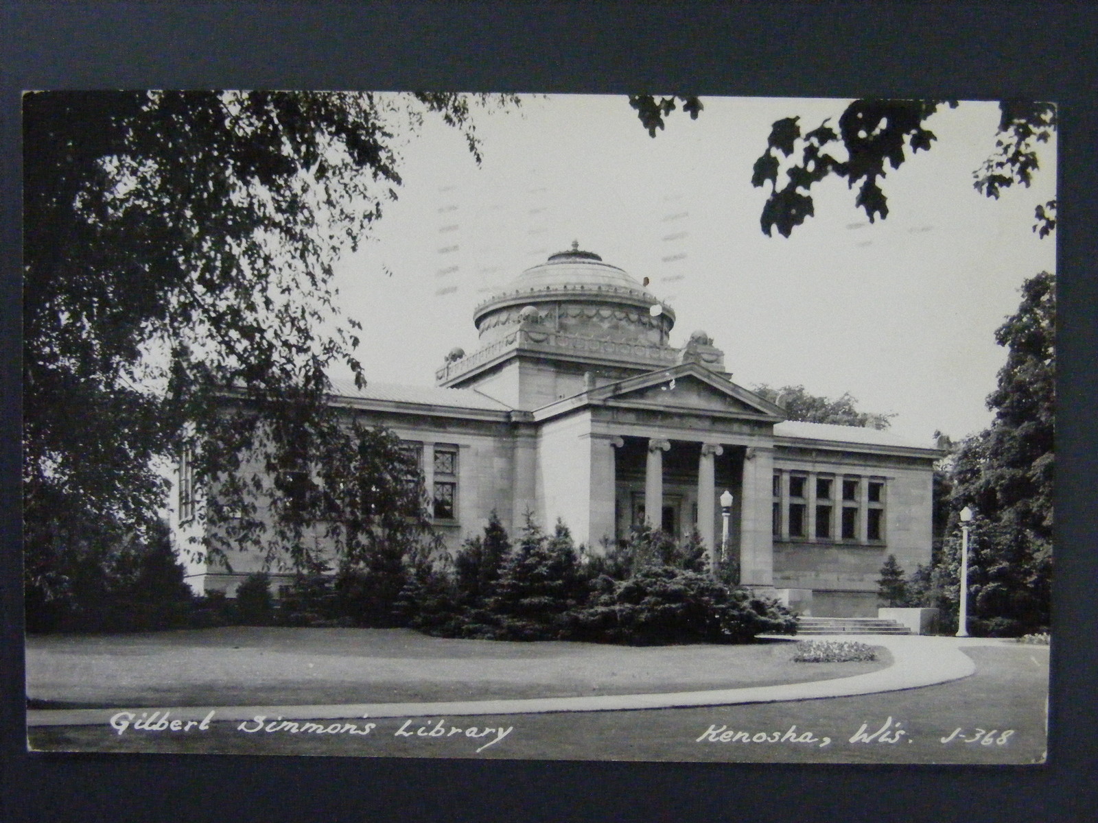 Kenosha Wisconsin WI Gilbert Simmon\'s Library Real Photo Postcard RPPC 1948 Kenosha Wisconsin WI Gilbert Simmon\'s Library Real Photo Postcard RPPC 1948