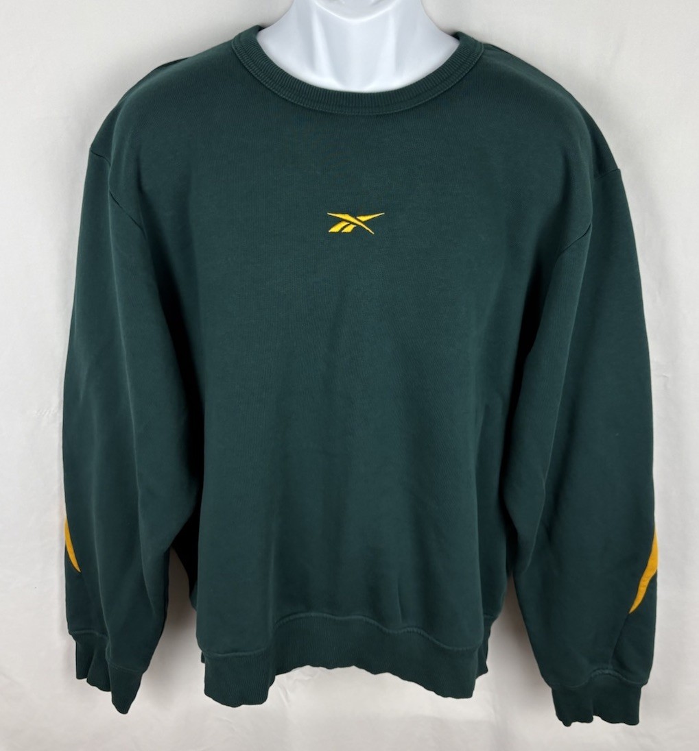 Vintage Y2K Reebok Center Logo Double-Sided Crewneck Sweater Size Large Vintage Y2K Reebok Center Logo Double-Sided Crewneck Sweater Size Large