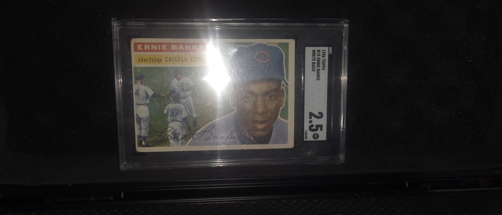 1956 Topps - Ernie Banks #15 White Back Sgc 2.5 💥💥💥 1956 Topps - Ernie Banks #15 White Back Sgc 2.5 💥💥💥