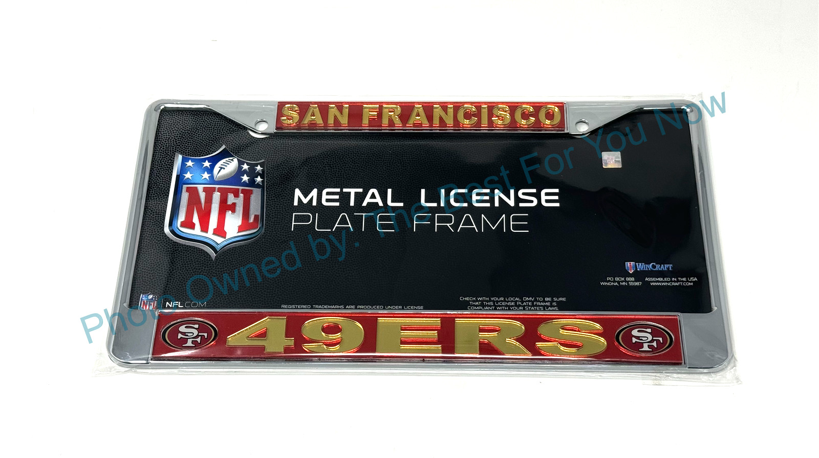 San Francisco 49ers Silver, Gold, and Red Laser License Plate Frame San Francisco 49ers Silver, Gold, and Red Laser License Plate Frame