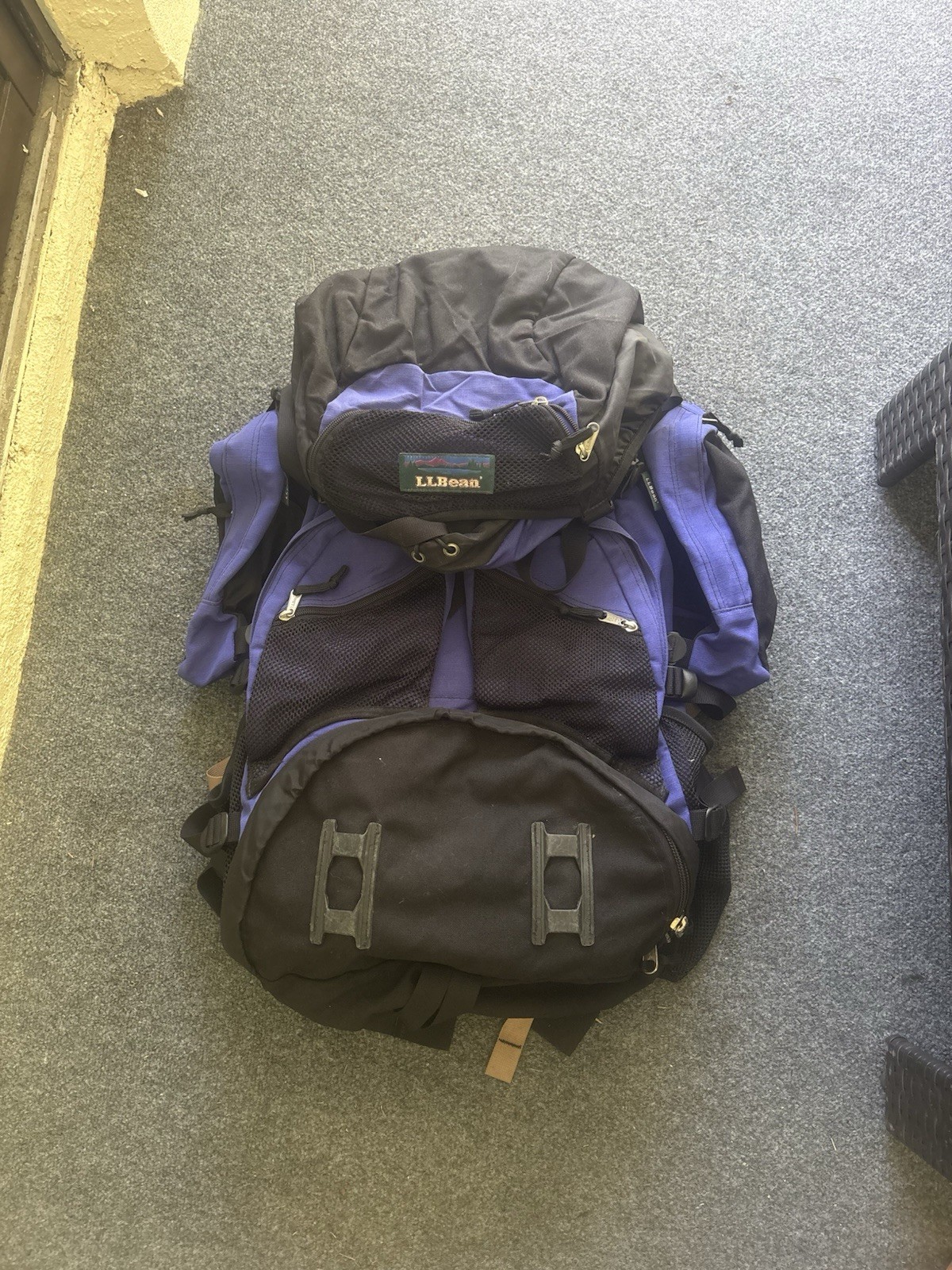 Vintage LL Bean Top Loading Mountain Backpack Pack Hiking Purple Vintage LL Bean Top Loading Mountain Backpack Pack Hiking Purple