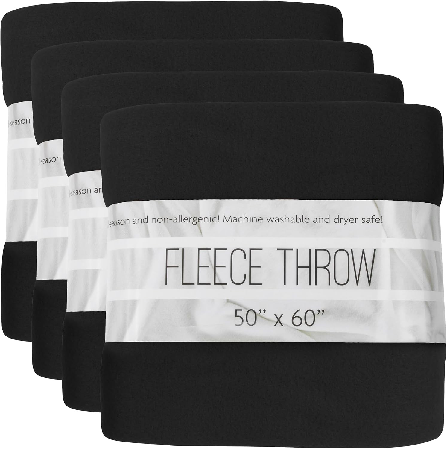 (24 Pack) Bulk Fleece 50x60 Throw Blankets for Wedding Favors,