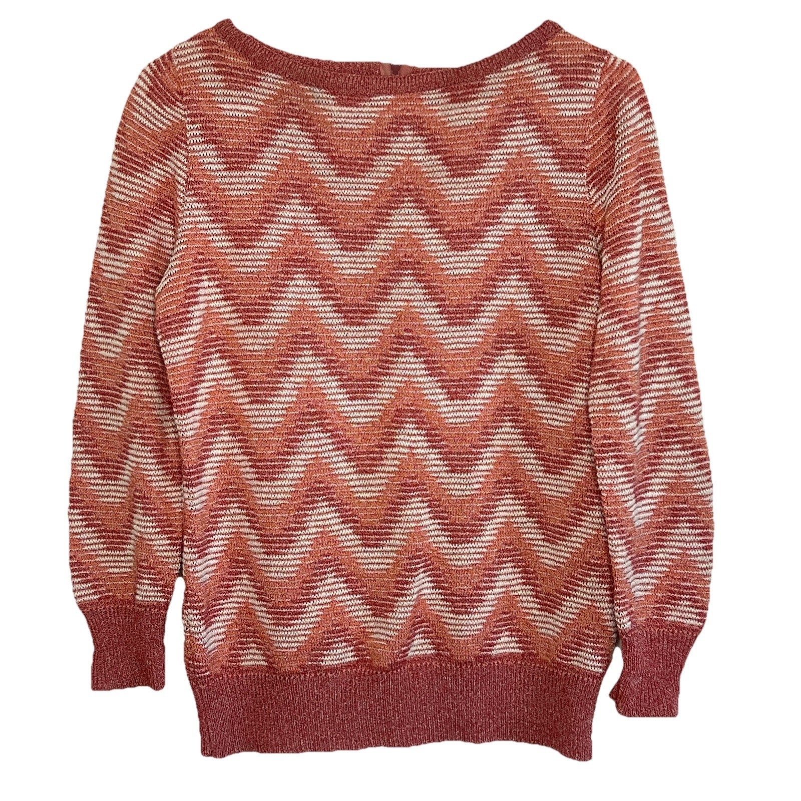 Vintage Goldworm Small Pullover Chevron Sweater 3/4 Sleeve Granny Chic Fall O10 Vintage Goldworm Small Pullover Chevron Sweater 3/4 Sleeve Granny Chic Fall O10
