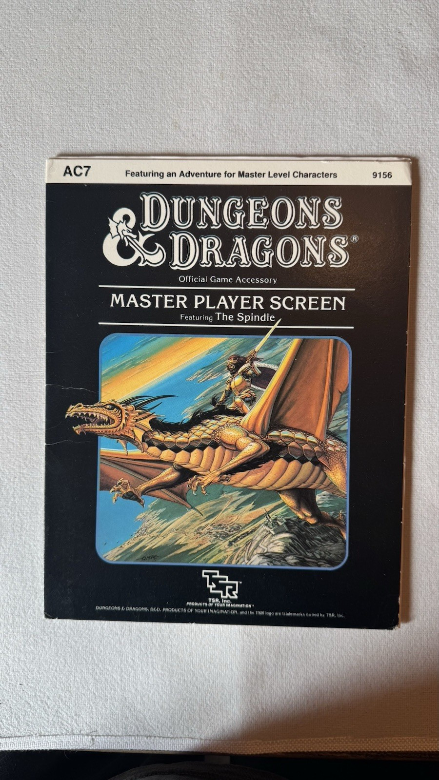 Dungeons and Dragons Master Player Screen Complete W/MODULE TSR AC7 9156