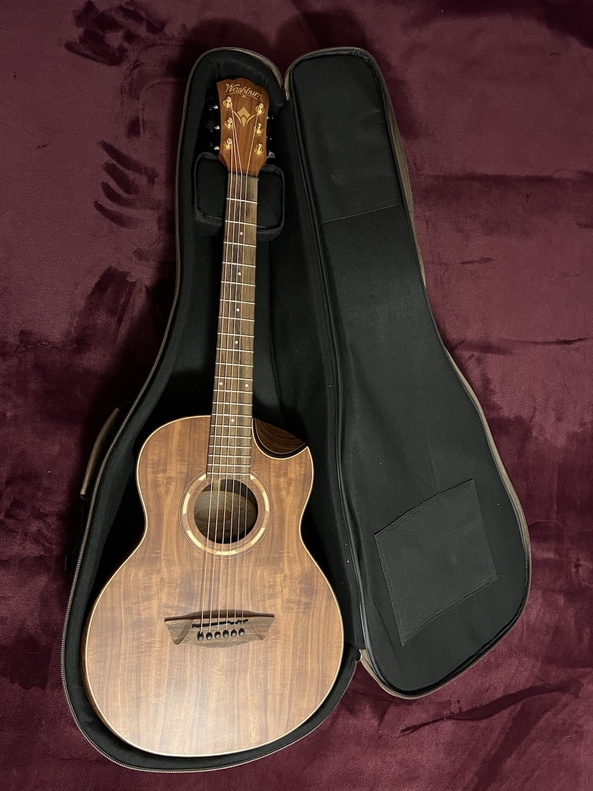 Washburn COMFORT G-MINI 55 KOA Acoustic Guitar,  WCGM55K-D-U