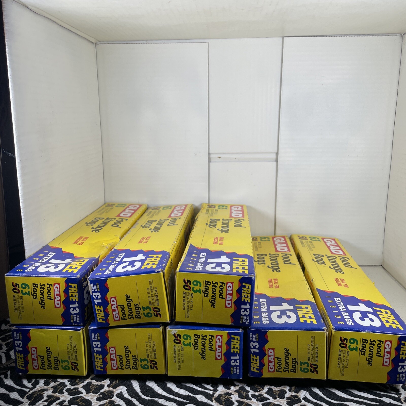 8 Boxes Vintage Glad Food Storage Bags Each Box Has 63 Bags. Ideal For Freezing 8 Boxes Vintage Glad Food Storage Bags Each Box Has 63 Bags. Ideal For Freezing