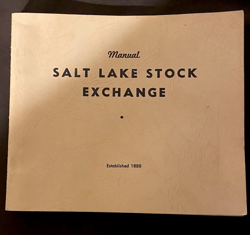 Vintage 1957 Salt Lake Stock Exchange Manual Utah Mining &Uranium Boom History Vintage 1957 Salt Lake Stock Exchange Manual Utah Mining &Uranium Boom History