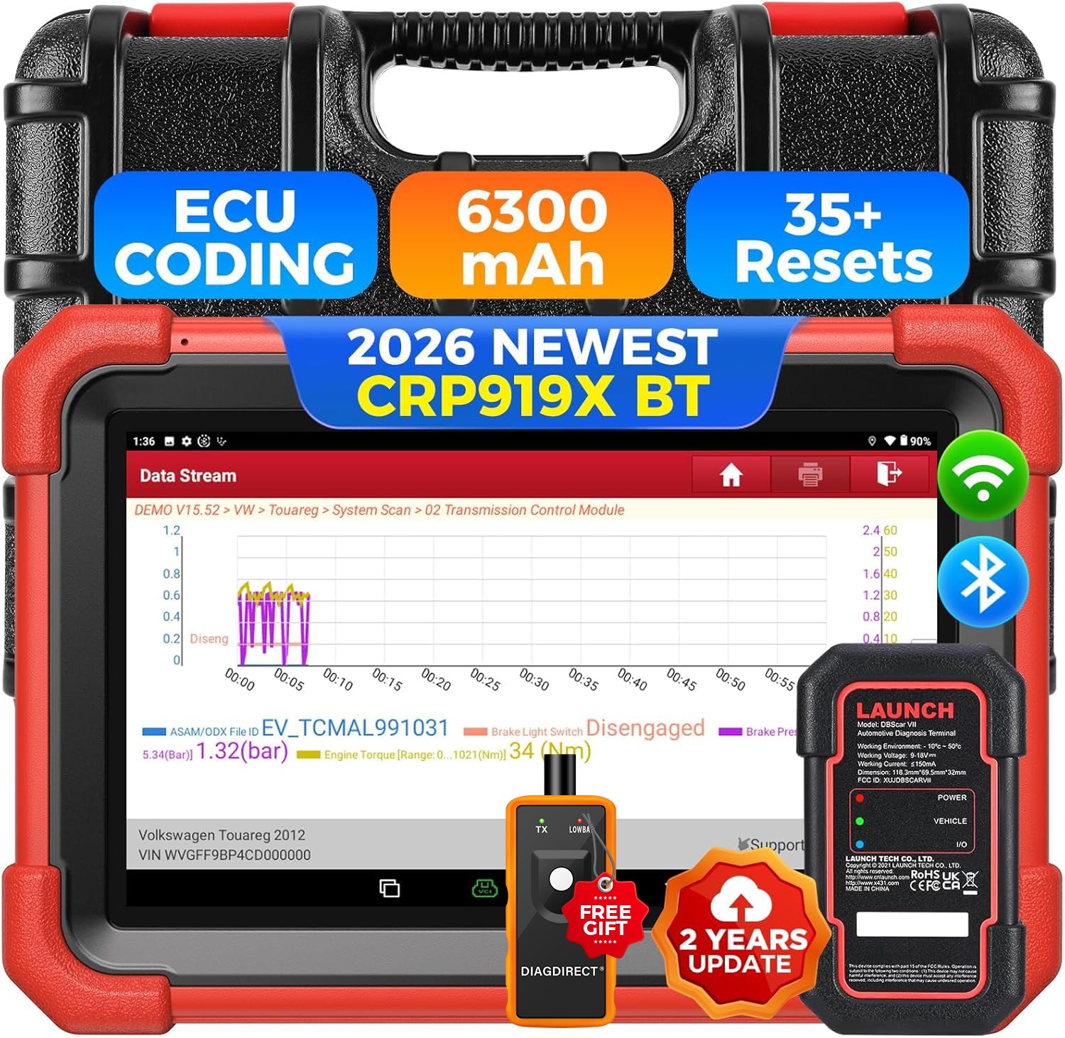 2026 Newest LAUNCH X431 CRP919X BT PRO Bidirectional Car Diagnostic Scanner Tool