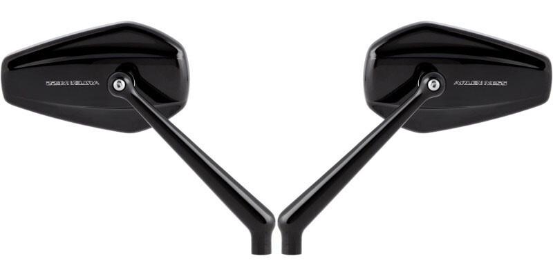 Arlen Ness Mini Stocker Right & Left Black Mirror Screw-In Universal & Harley
