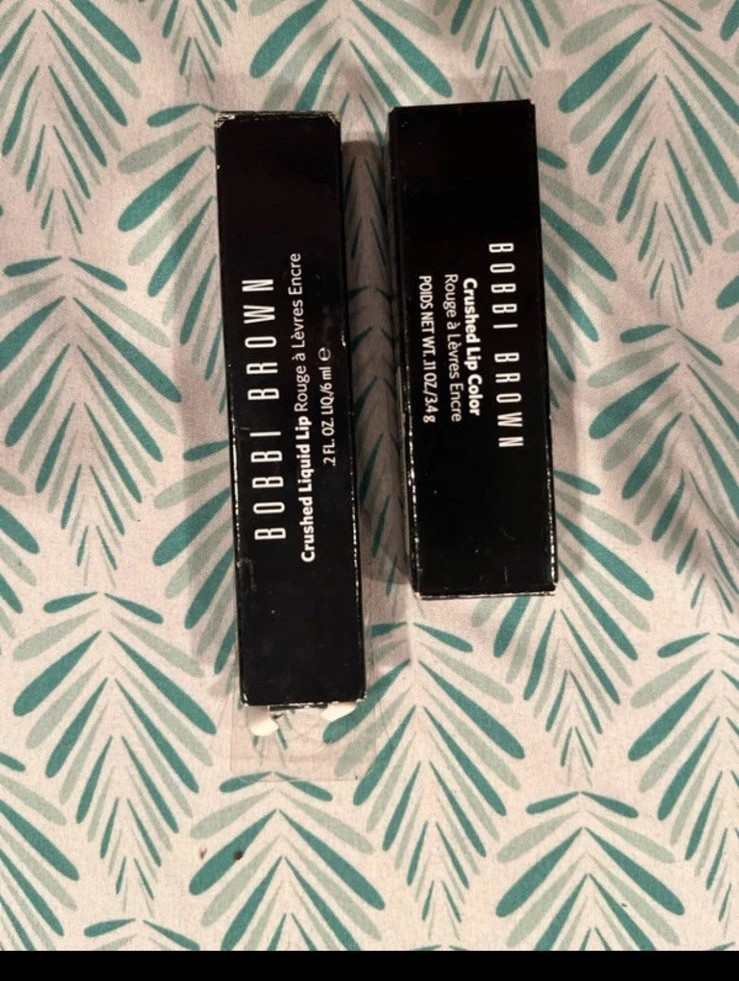 Bobbi Brown Crushed Lip Color & Liquid Lip Lot 2pc Set Big Apple / Babe NIB