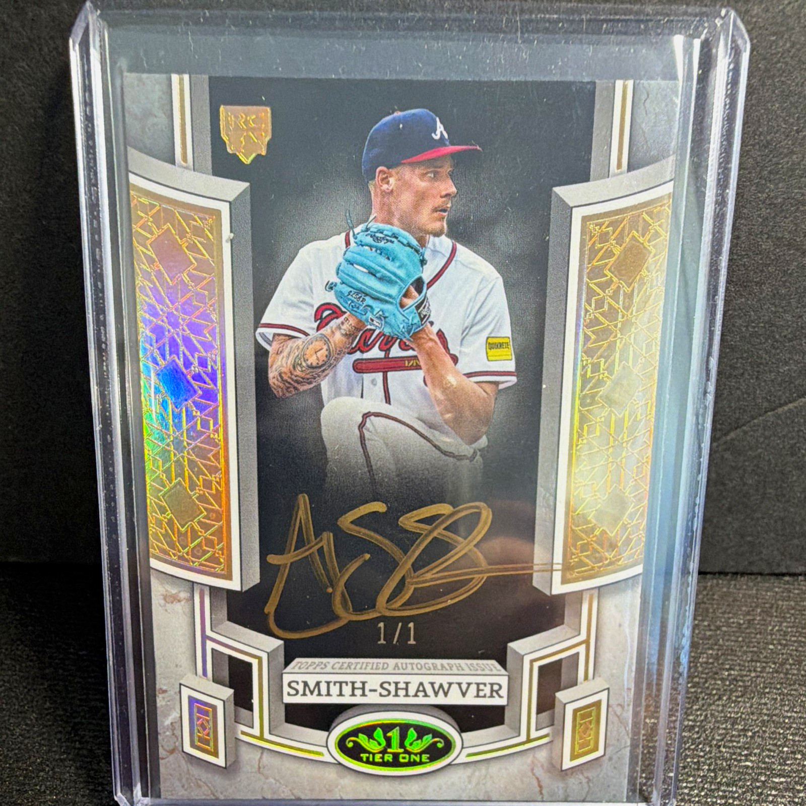 Topps 2024 Tier One AJ Smith-Shawver Break Out Autos BOA-AS2 1/1 Braves Topps 2024 Tier One AJ Smith-Shawver Break Out Autos BOA-AS2 1/1 Braves