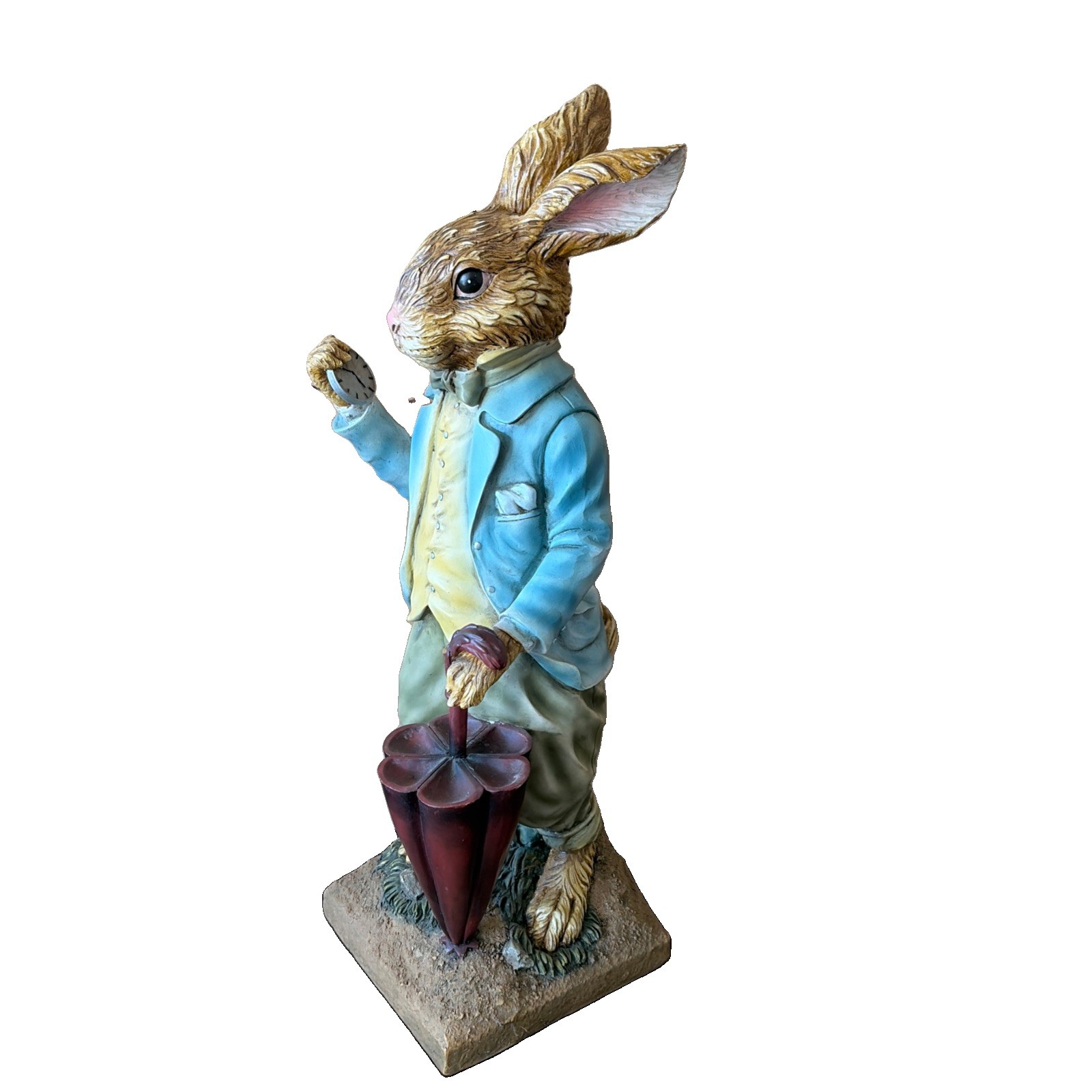 Vintage Henri Chrisdon 18” Gentleman Rabbit Figurine Statue RARE