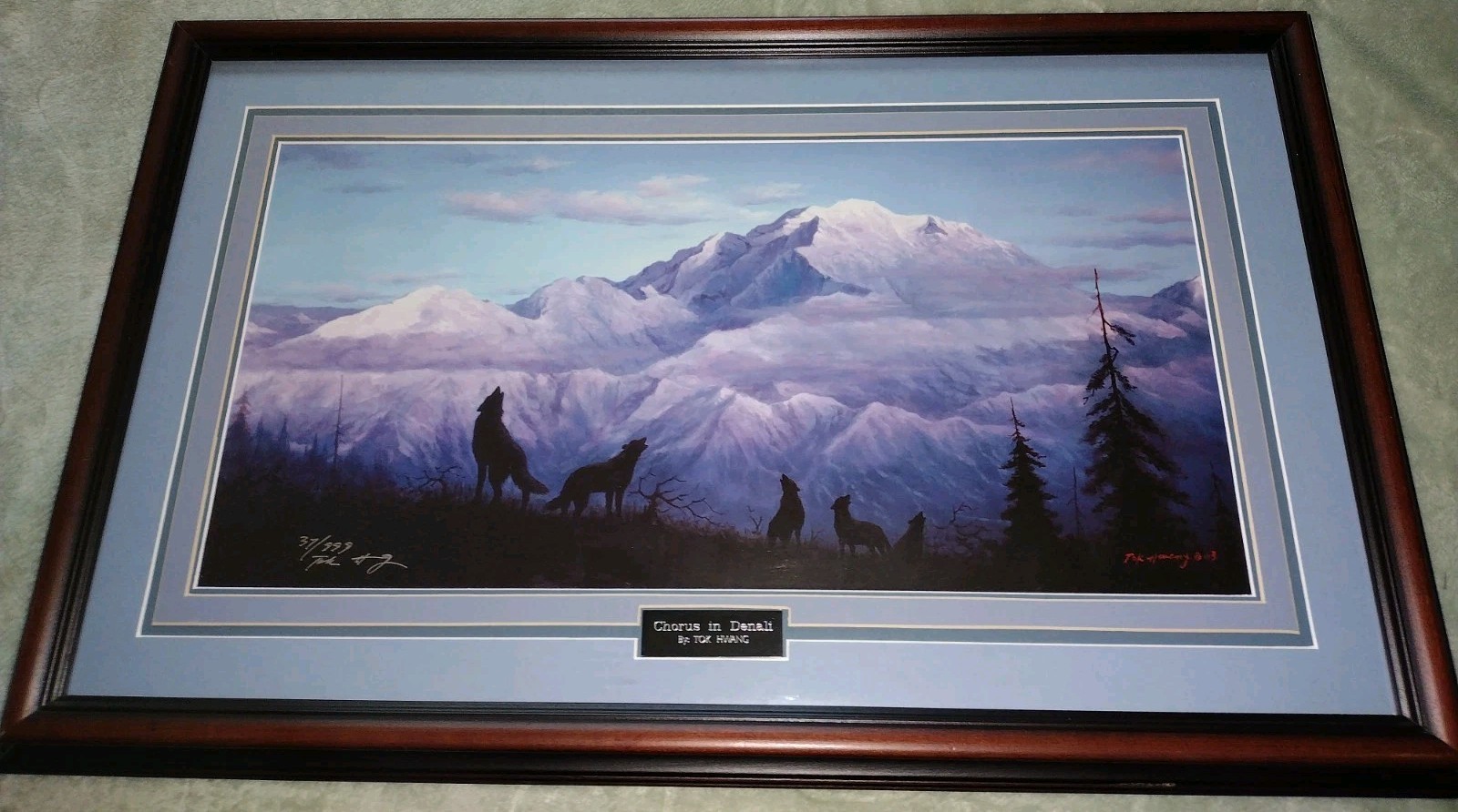 *Chorus In Denali*Signed Print By: Tok Hwang 37/999 Beautiful Professional Frame *Chorus In Denali*Signed Print By: Tok Hwang 37/999 Beautiful Professional Frame