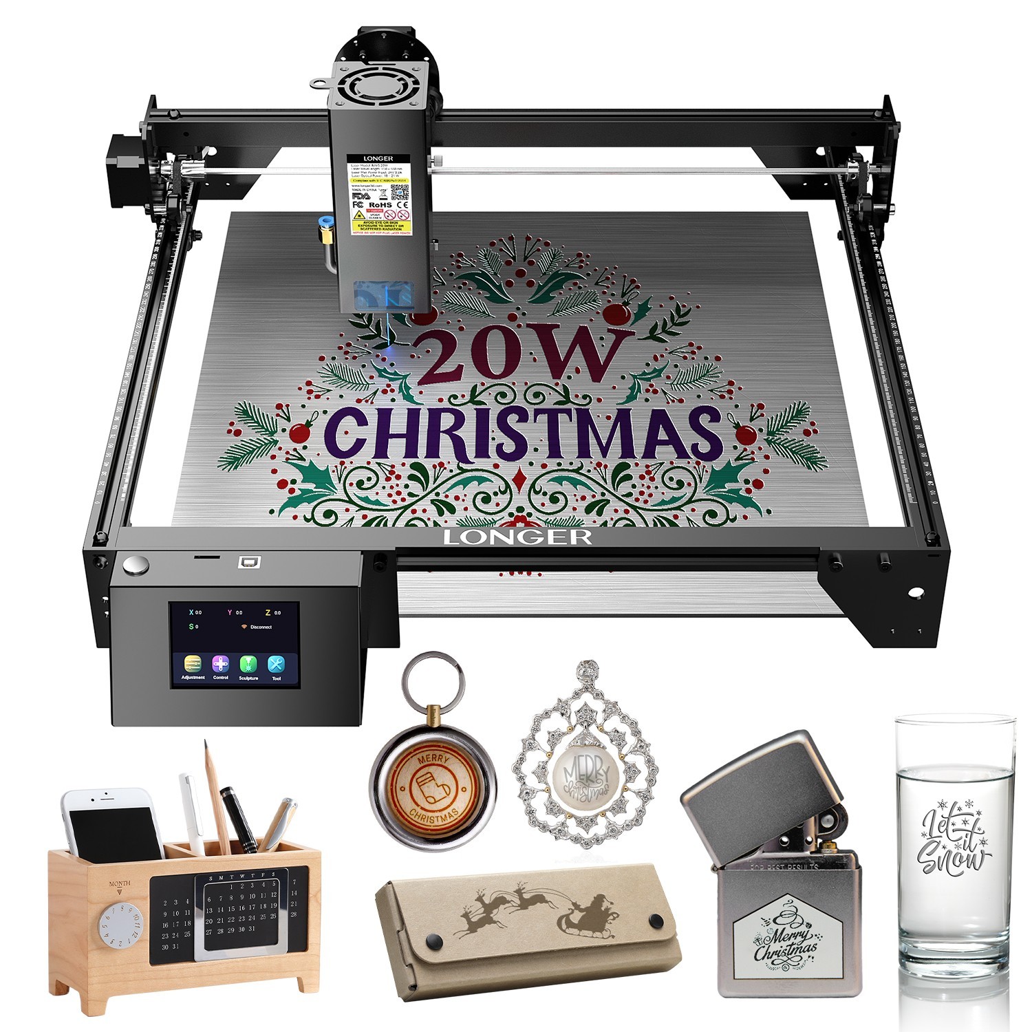 Longer 20W Laser Engraver, Color Engraver, 3.5 Longer 20W Laser Engraver, Color Engraver, 3.5