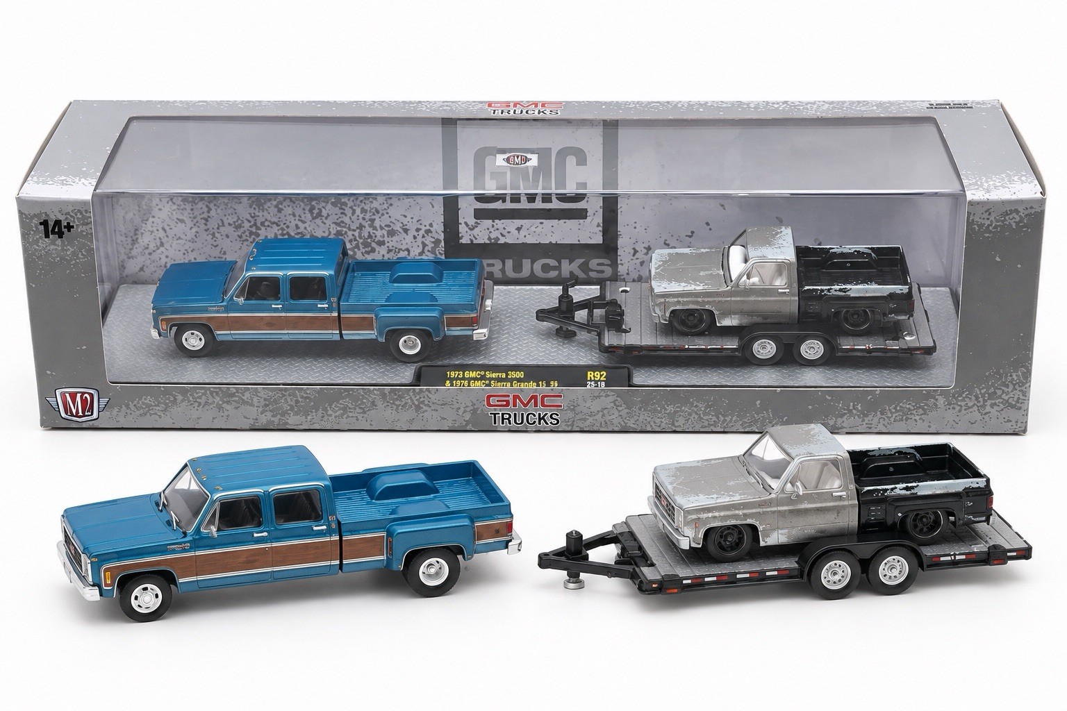 M2 Machines 1973 GMC Sierra 3500 & 1973 Chevrolet Cheyenne Super 10 36000-92 M2 Machines 1973 GMC Sierra 3500 & 1973 Chevrolet Cheyenne Super 10 36000-92