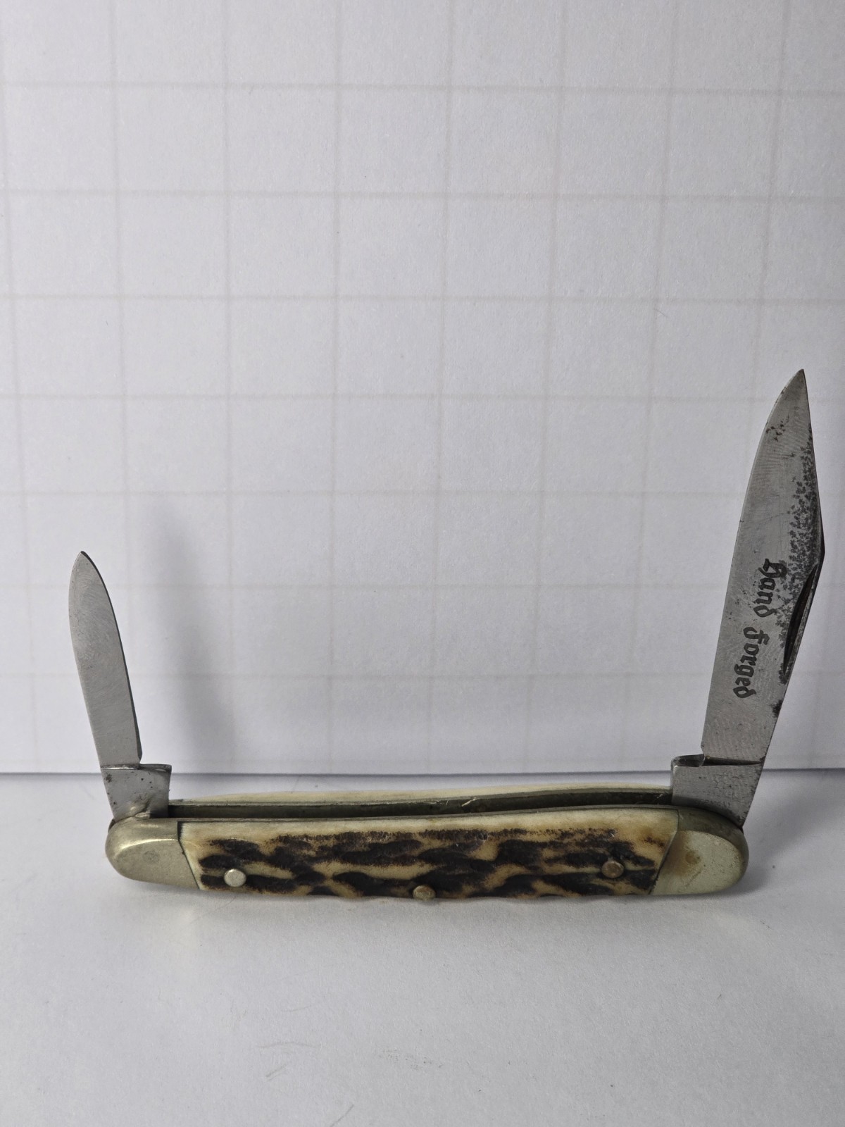 Vintage J.A. Henckels Germany Hand Forged Stag Handle Pocket Knife Pre-WWII