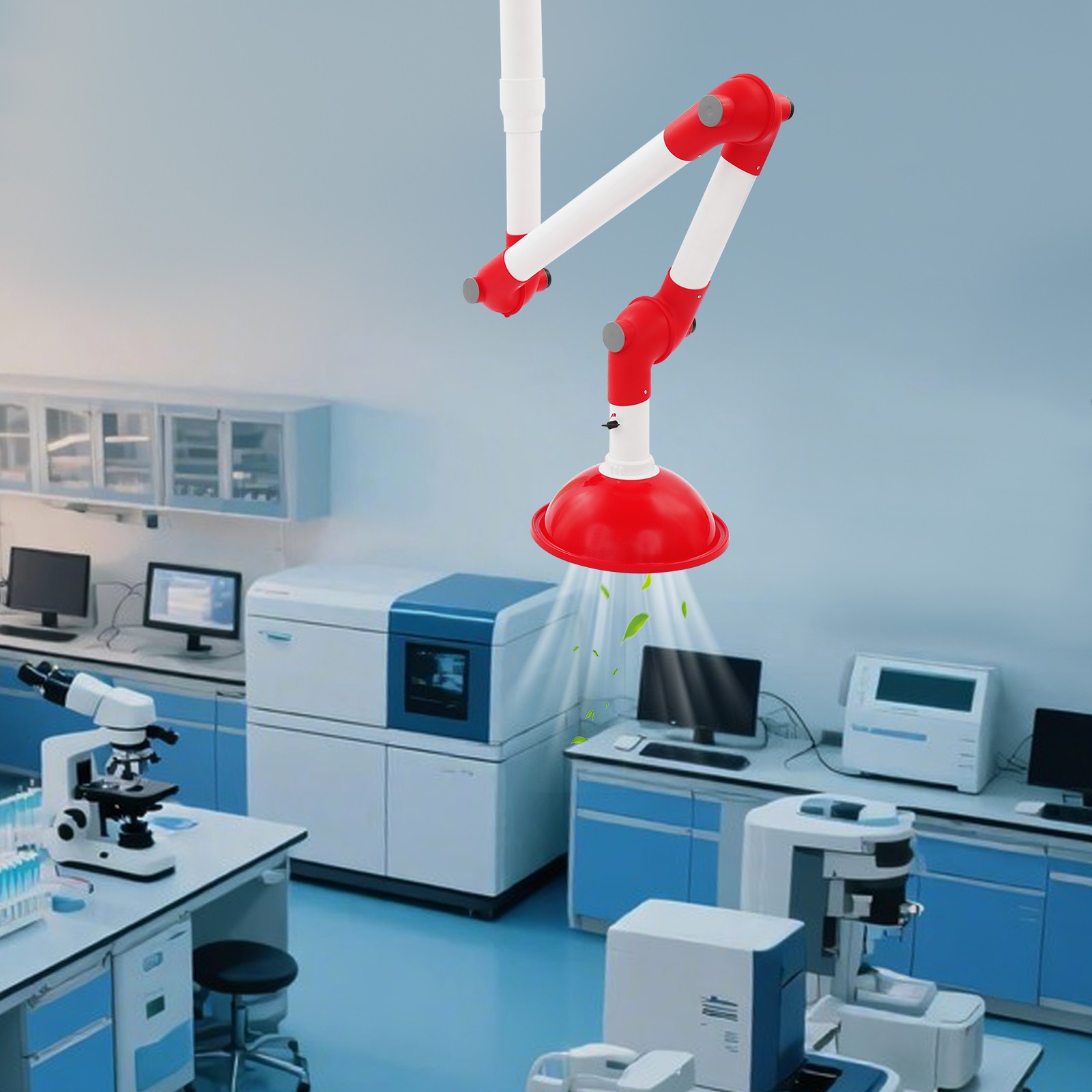 Laboratory Exhaust Vent, Extractor Fume Hood with Expanded Hood Opening